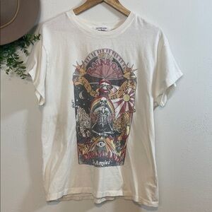 Daydreamer for free people collaboration She’s a Rainbow Cream Graphic Tee Sz Lg